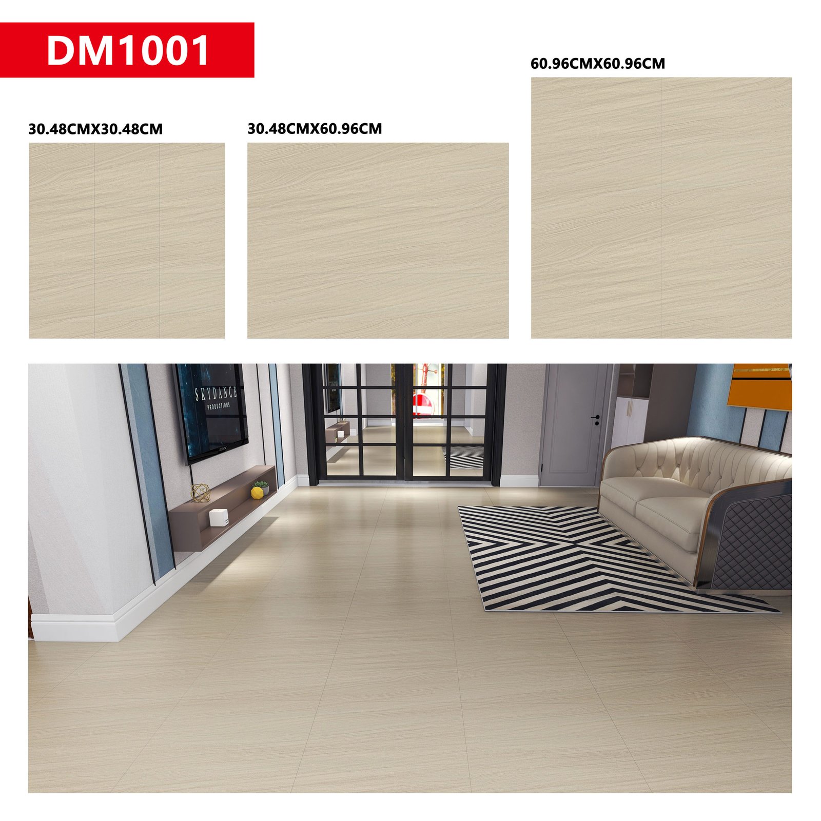 Marble flooring tile