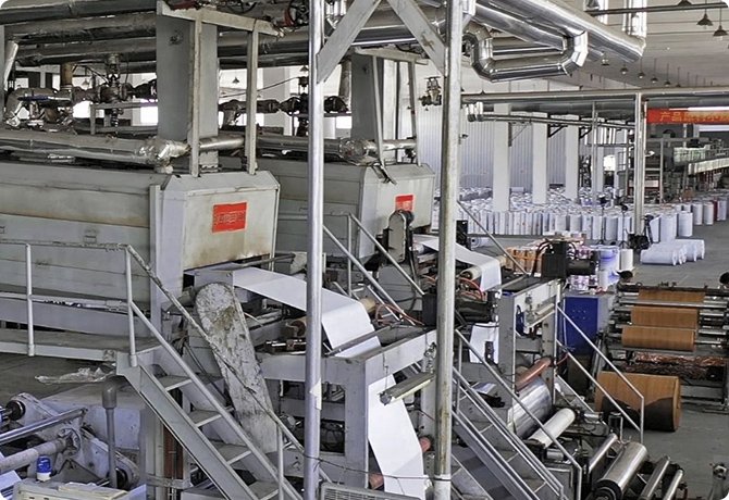 PRODUCTION LINES OF GLUE COATING